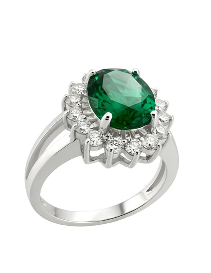 Anillo de Mujer Oval Plata .925 con Circonia