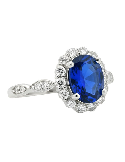 Anillo de mujer oval plata .925 con circonia