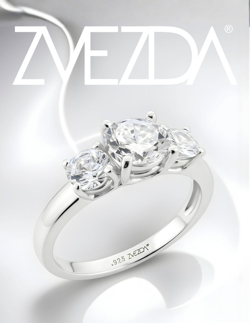 Anillo de Mujer Circonias Plata .925 - puesta