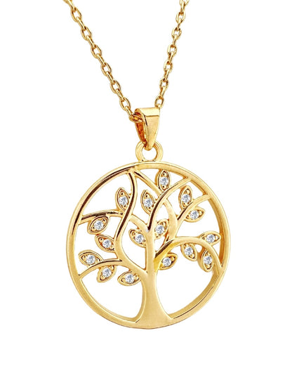 Collar de Mujer Chapa de Oro 18K Árbol de la Vida