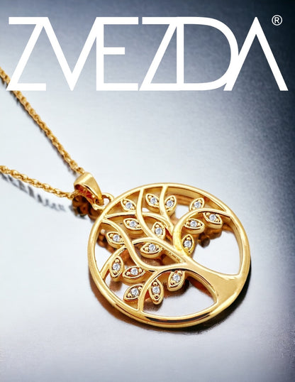 Collar de Mujer Chapa de Oro 18K Árbol de la Vida