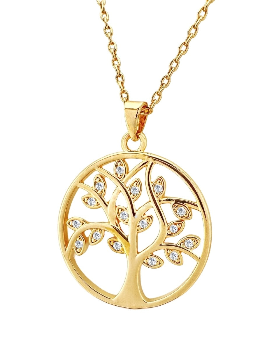 Collar de Mujer Chapa de Oro 18K Árbol de la Vida