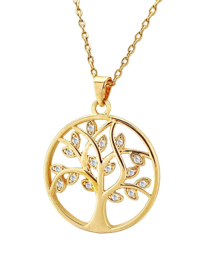 Collar de Mujer Chapa de Oro 18K Árbol de la Vida