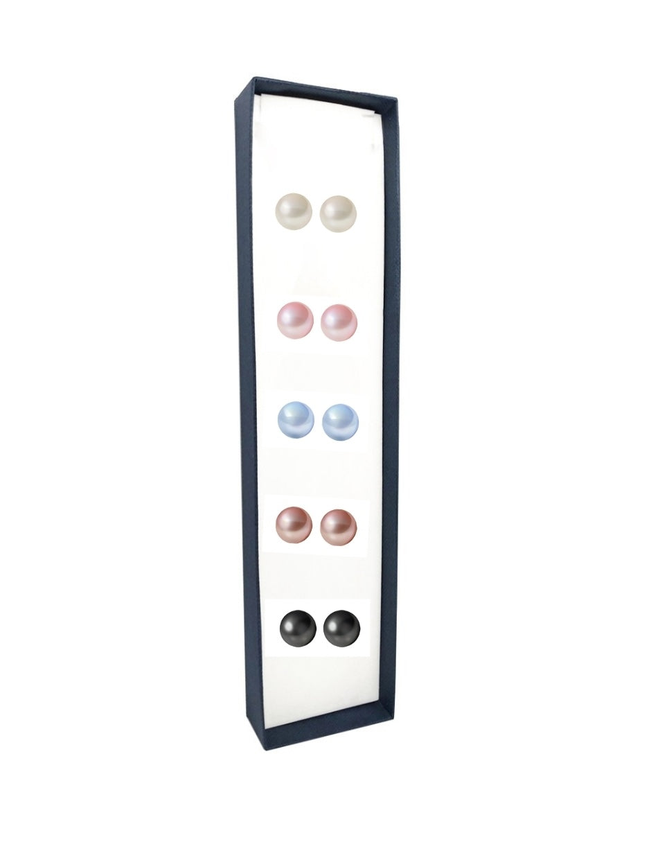 Juego de Broqueles de Perlas de Cristal Swarovski y Plata 925