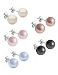 Juego de Broqueles de Perlas de Cristal Swarovski y Plata 925