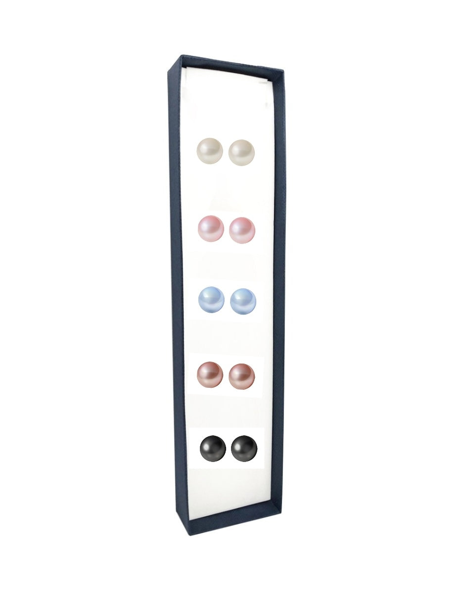 Juego de Broqueles de Perlas de Cristal Swarovski y Plata 925