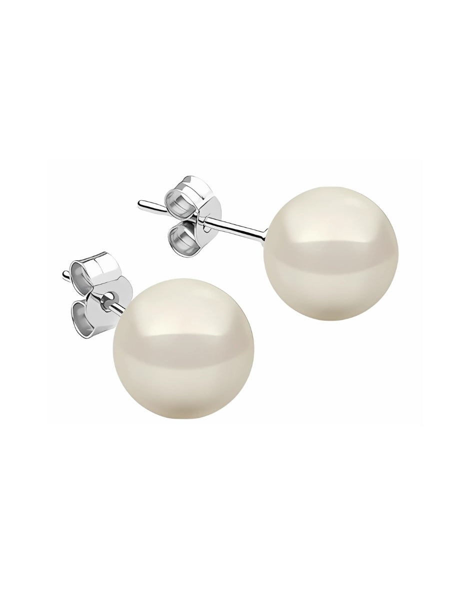 Juego de Broqueles de Perlas de Cristal Swarovski y Plata 925