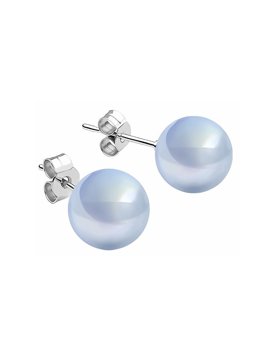 Juego de Broqueles de Perlas de Cristal Swarovski y Plata 925