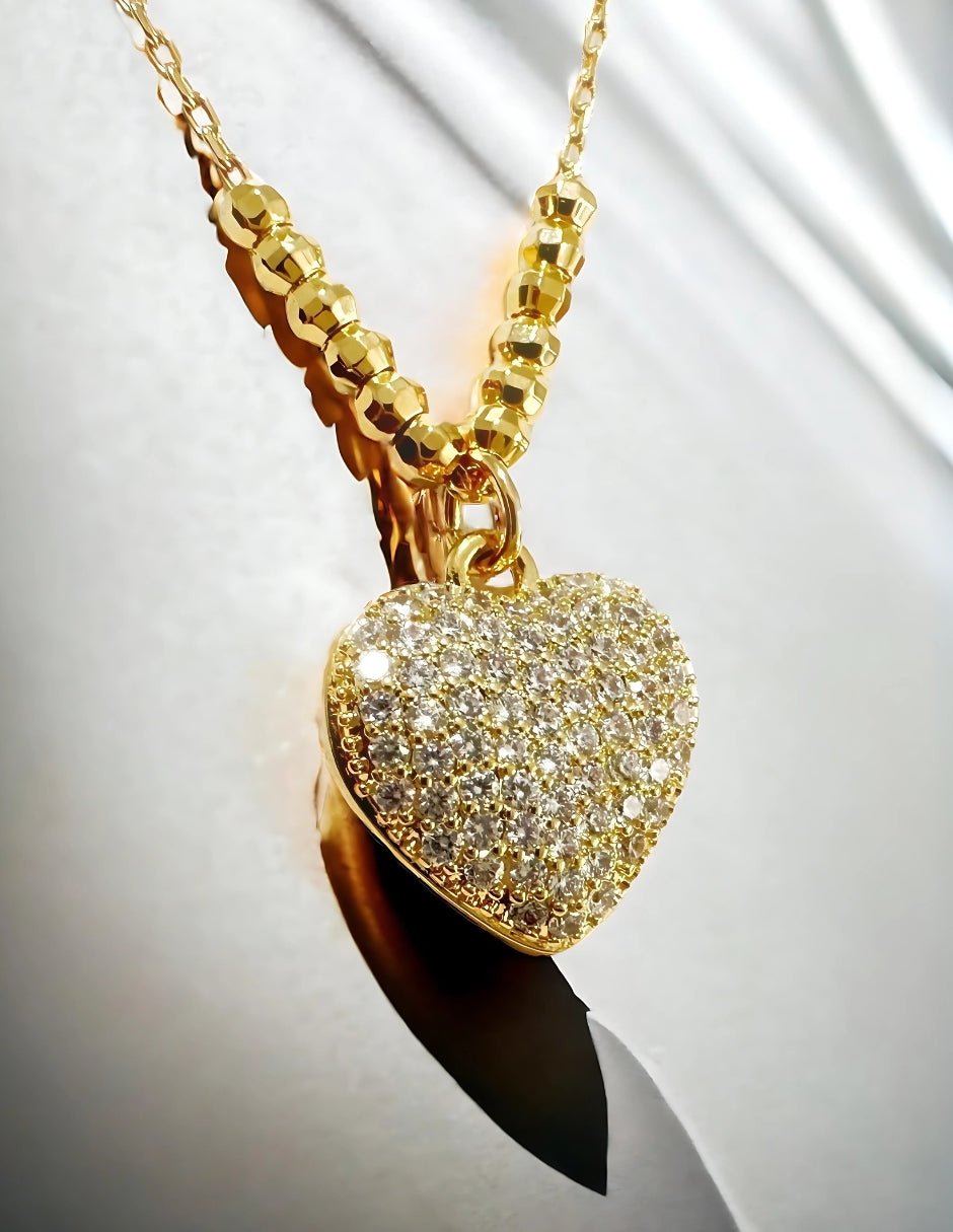 Collar de Mujer Chapa de oro 18K Corazón
