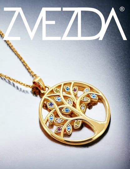 Collar de Mujer Chapa de oro 18K Árbol de la Vida