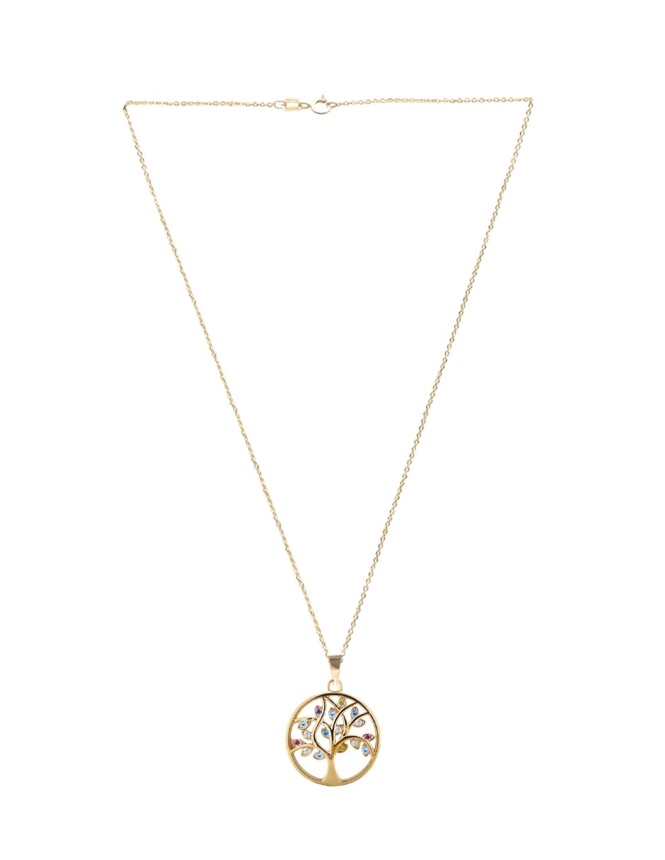 Collar de Mujer Chapa de oro 18K Árbol de la Vida