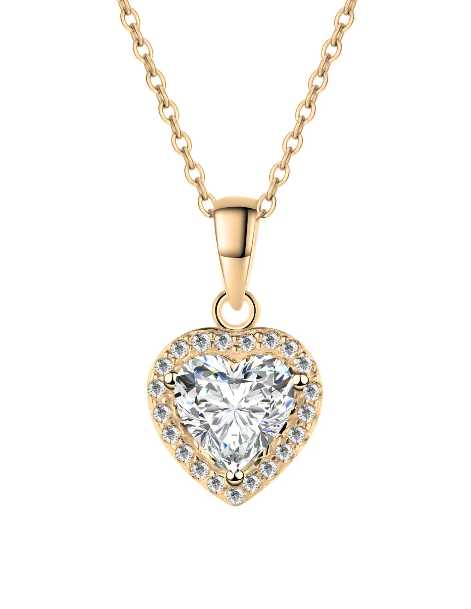 Collar de Mujer Chapa de oro 18K Corazón