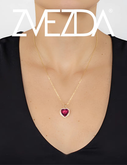 Collar de Mujer Chapa de oro 18K Corazón