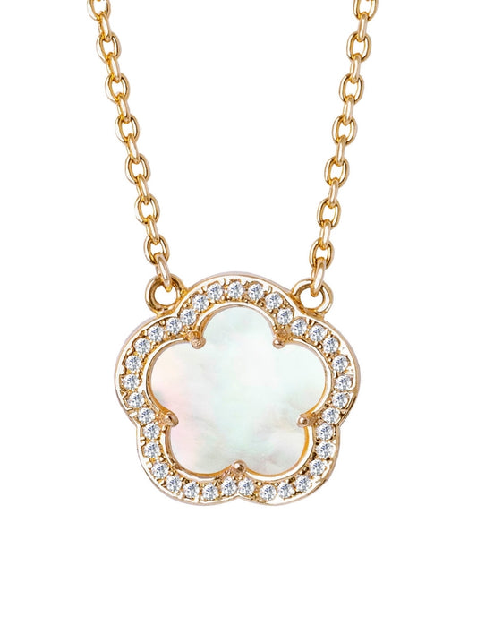 Collar de Mujer Chapa de oro 18K Trébol