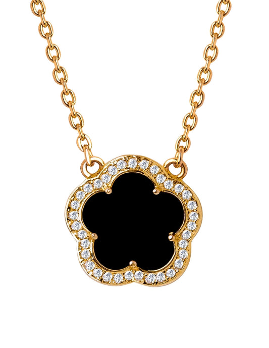 Collar de Mujer Chapa de oro 18K Trébol