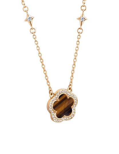 Collar de Mujer Chapa de oro 18K Trébol