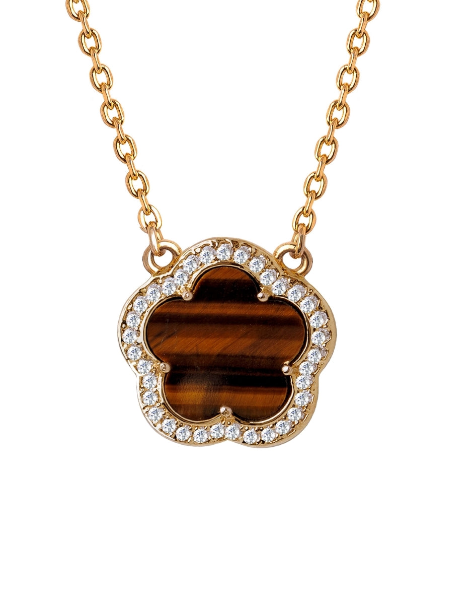 Collar de Mujer Chapa de oro 18K Trébol