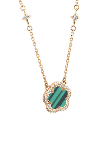 Collar de Mujer Chapa de oro 18K Trébol