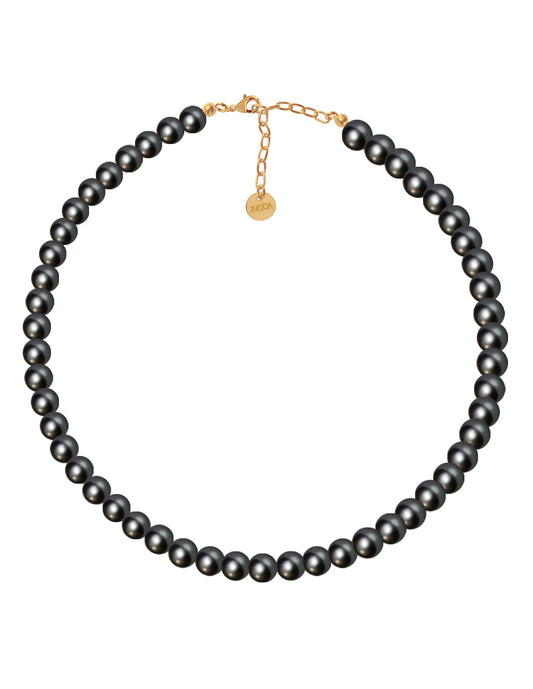 Collar de Mujer Perlas de Cristal Chapa de oro 18K