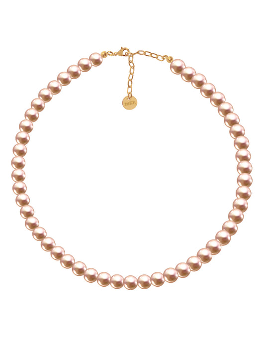 Collar de Mujer Perlas de Cristal Chapa de oro 18K