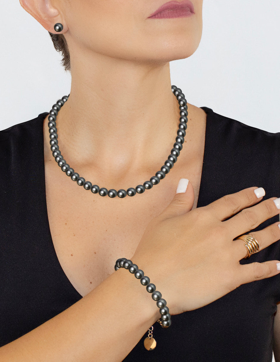 Collar de Mujer Perlas de Cristal Plata 925 Zvezda