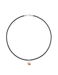 Collar de Mujer Caucho, Plata .925 Perlas de Cristal Zvezda