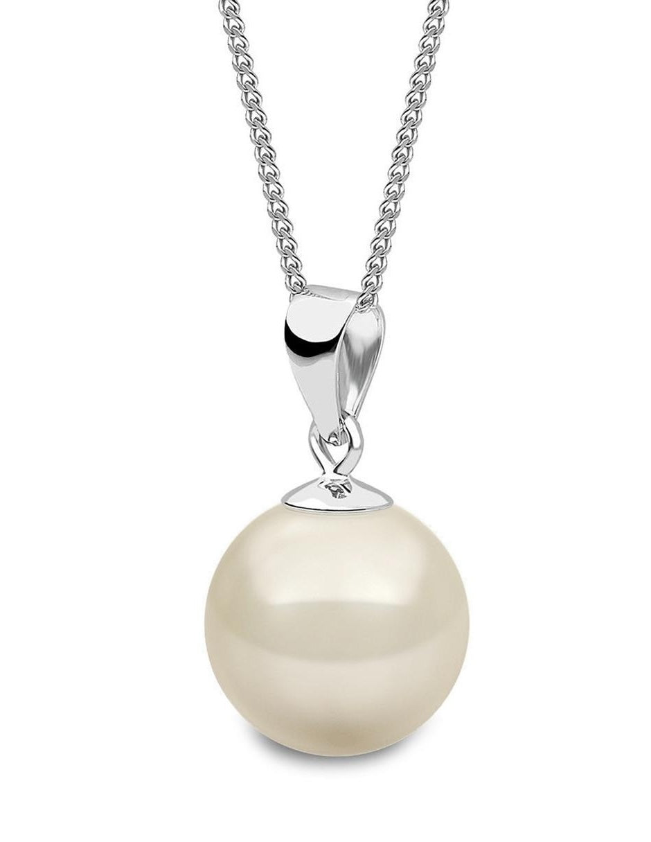 Collar de Mujer con Dije Perlas de Cristal, Plata 925 Zvezda
