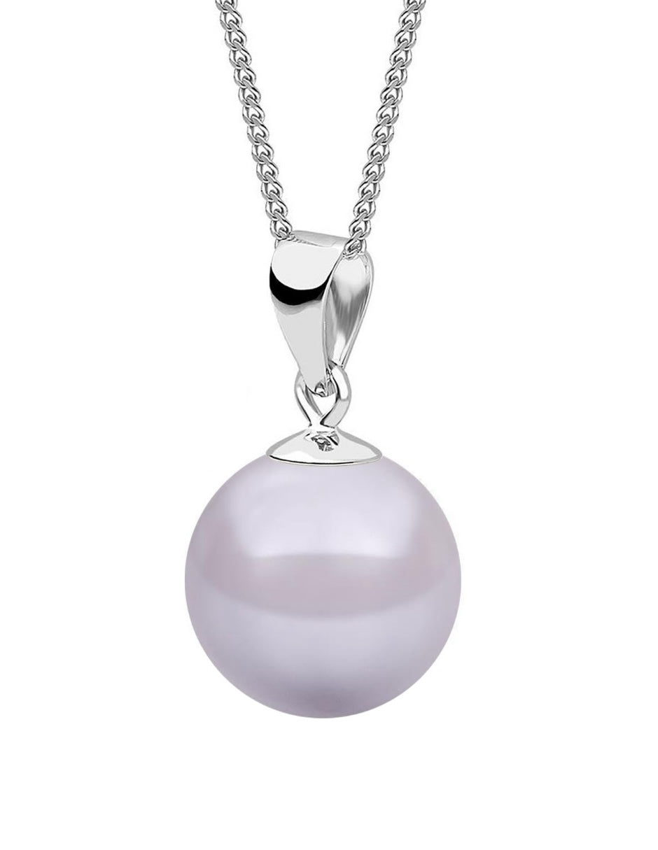 Collar de Mujer con Dije Perlas de Cristal, Plata 925 Zvezda