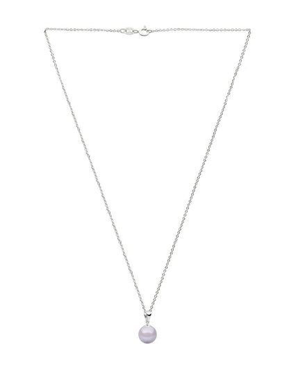 Collar de Mujer con Dije Perlas de Cristal Swarovski, Plata 925