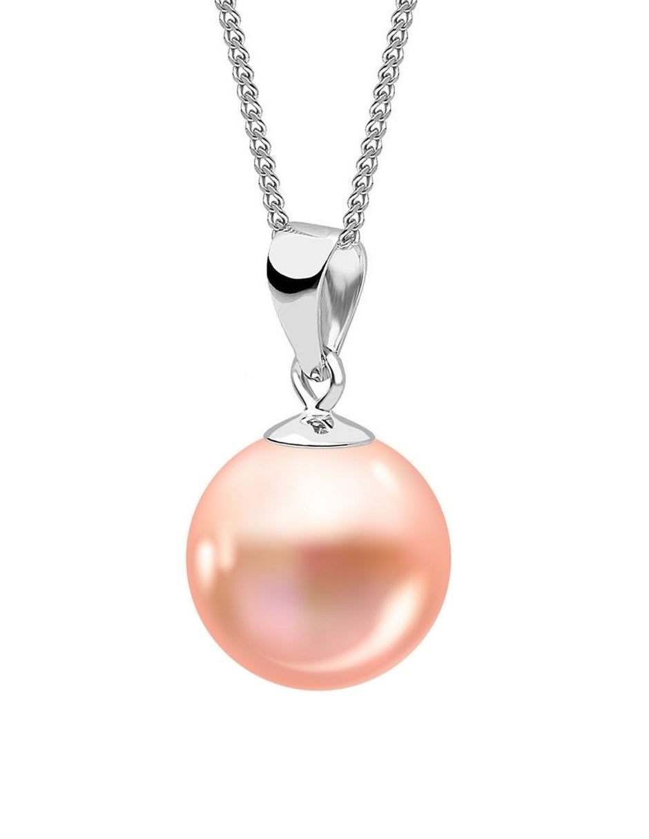 Collar de Mujer con Dije Perlas de Cristal, Plata 925 Zvezda