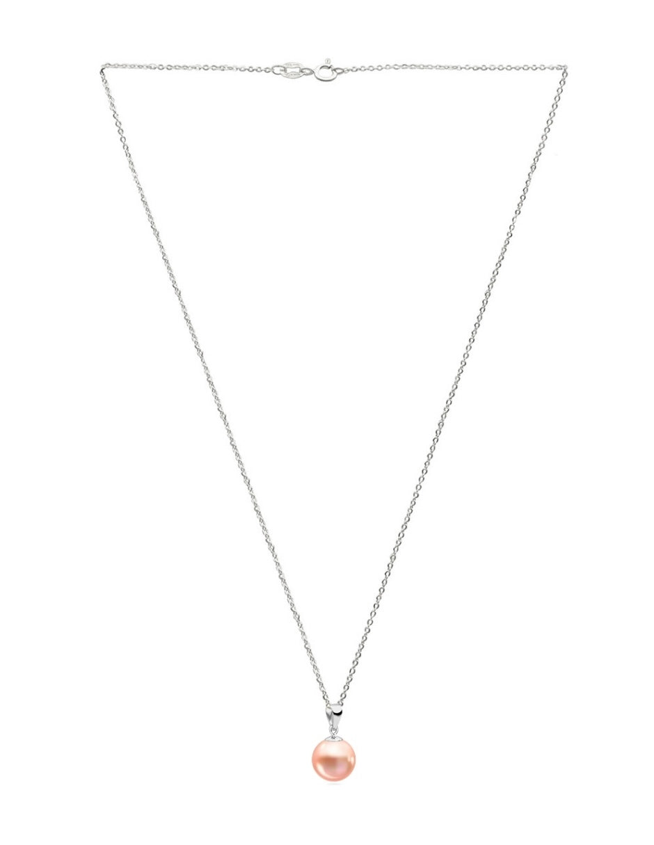 Collar de Mujer con Dije Perlas de Cristal, Plata 925 Zvezda