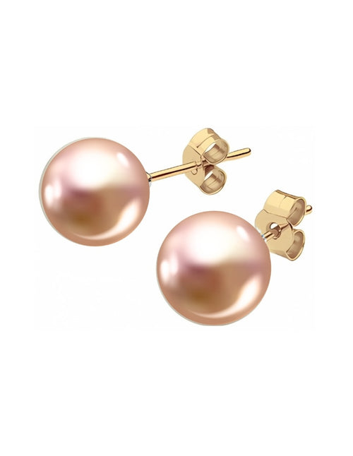 Aretes de Mujer Chapa Oro de 18k y Perlas de Cristal Zvezda