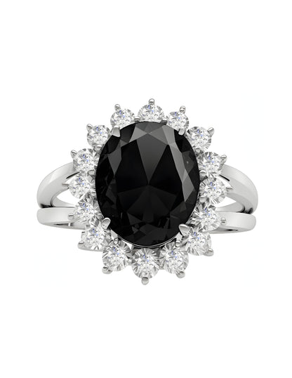 Anillo de Mujer Oval Plata .925 con Circonia