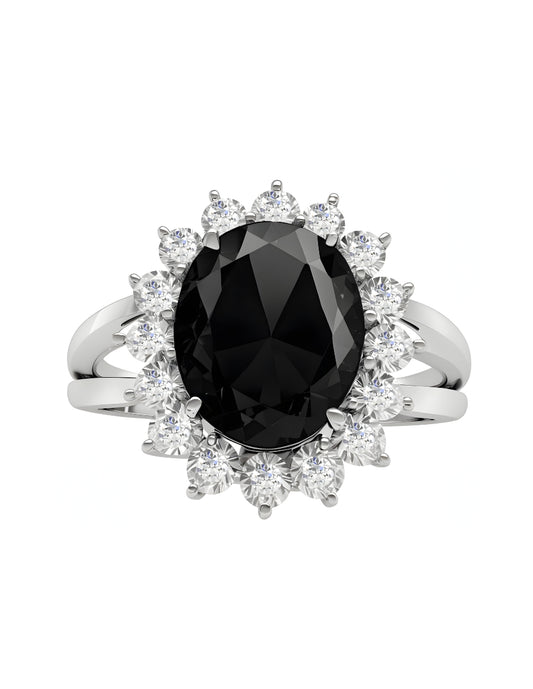 Anillo de Mujer Oval Plata .925 con Circonia