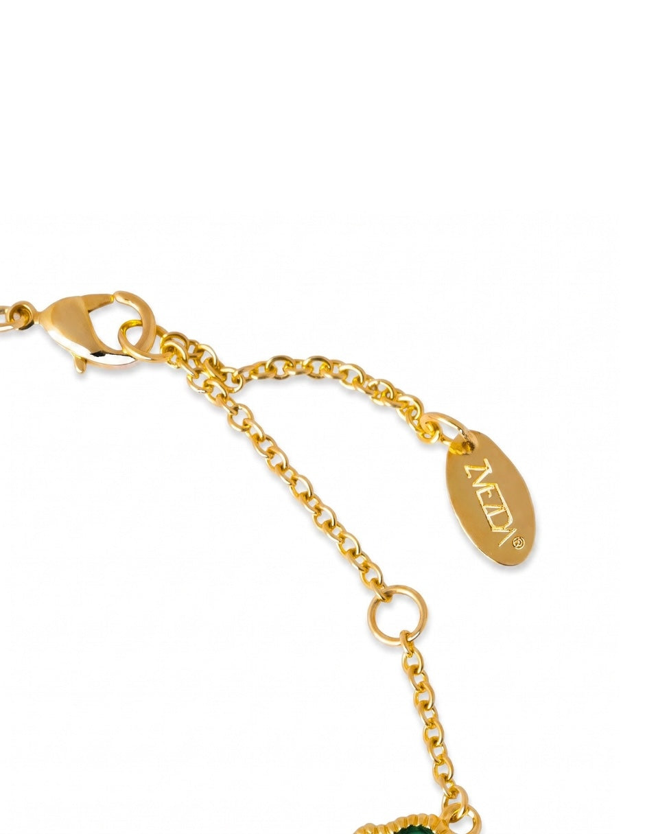 Pulsera De Mujer Chapa De Oro 18k Trébol