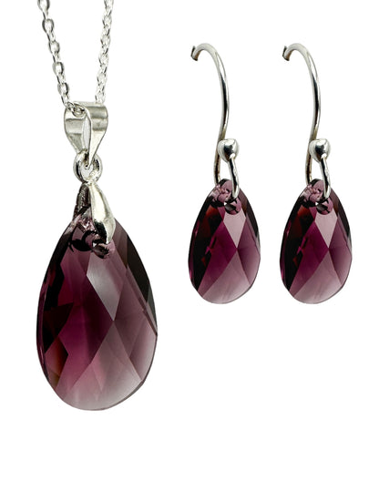 Collar y Aretes de Mujer Plata .925 Leaves