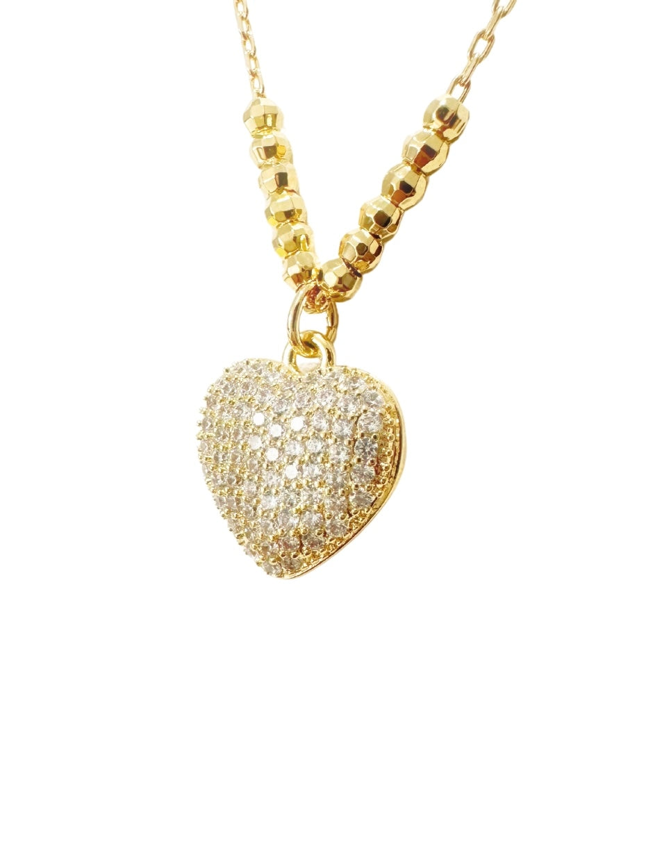 Collar de Mujer Chapa de oro 18K Corazón
