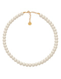 Collar de Mujer Perlas de Cristal Chapa de oro 18K