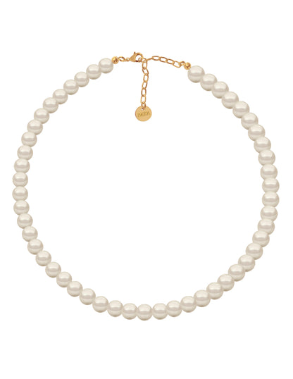 Collar de Mujer Perlas de Cristal Chapa de oro 18K