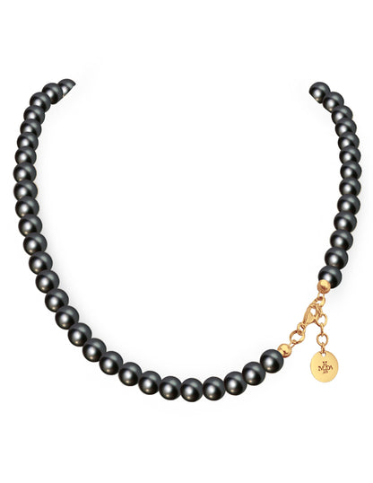 Collar de Mujer Perlas de Cristal Chapa de oro 18K