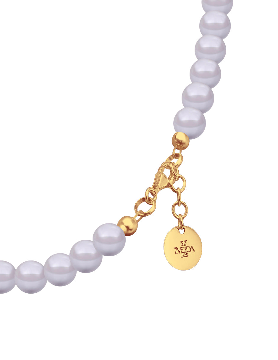 Pulsera de Mujer Perlas de cristal Swarovski Chapa Oro 18k