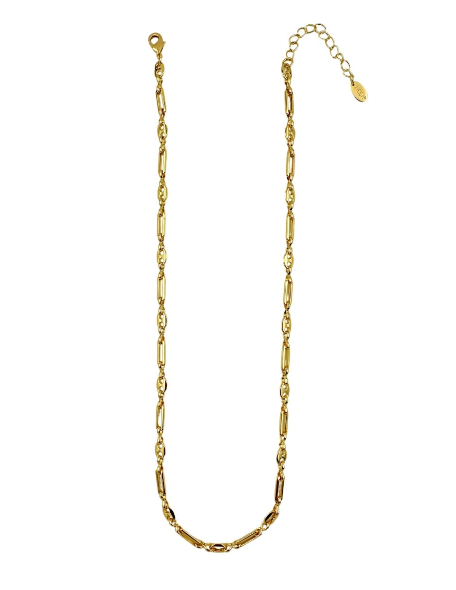 Collar y Pulsera de Mujer Chapa de oro 18K