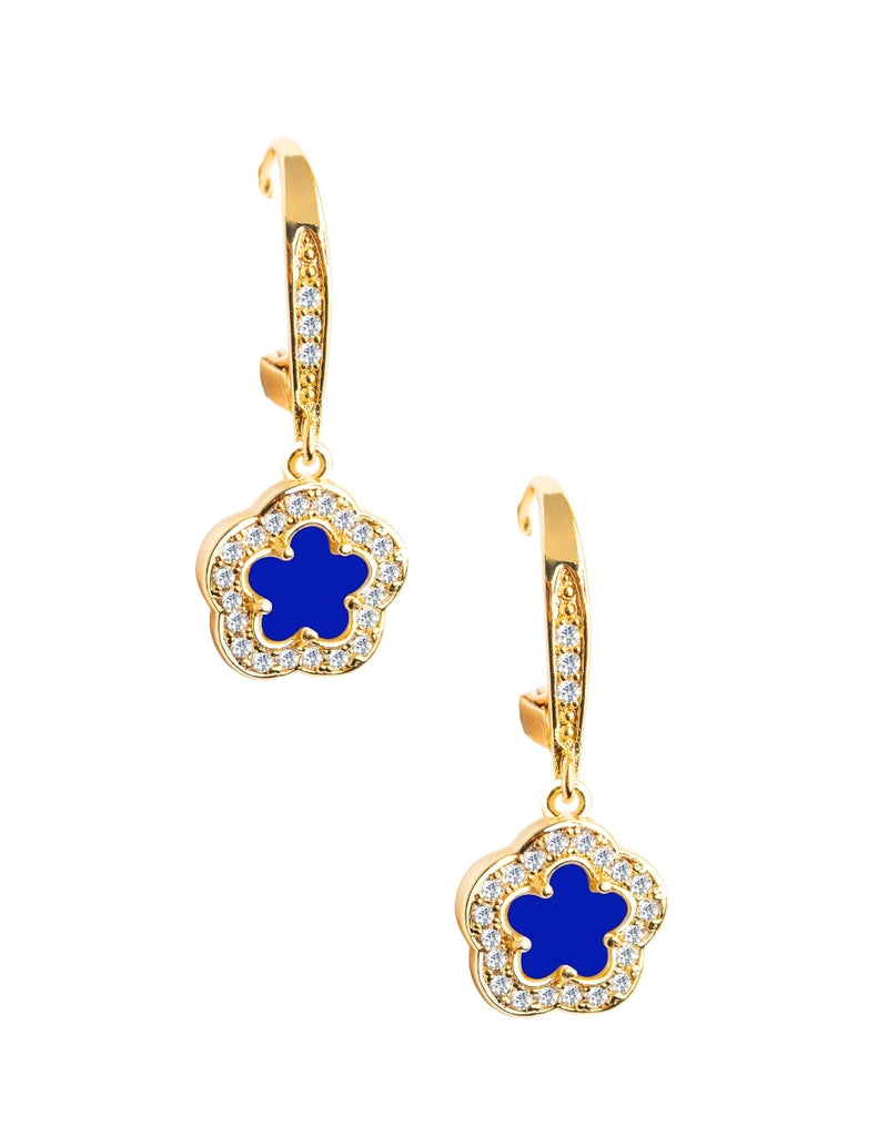 Collar y Aretes de Mujer Chapa de Oro 18K Trébol - puesta