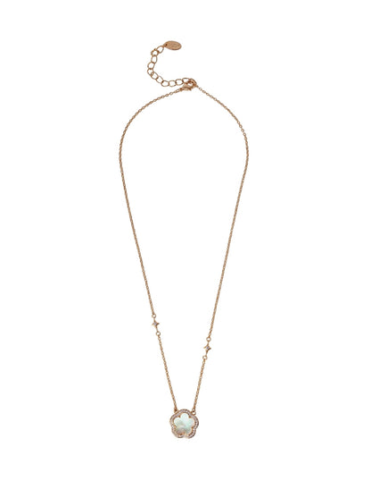 Collar y Aretes de Mujer Chapa de Oro 18K Trébol