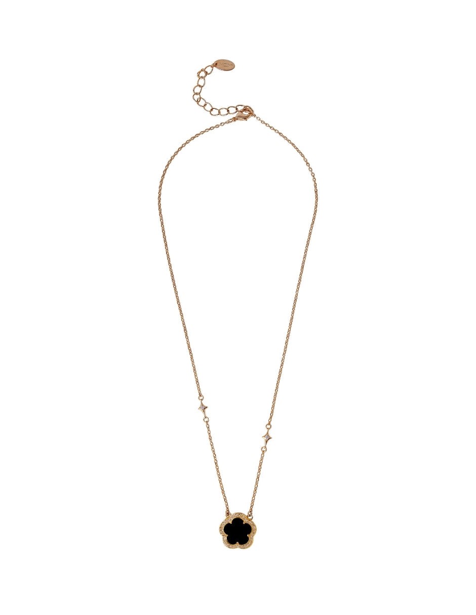 Collar y Aretes de Mujer Chapa de Oro 18K Trébol