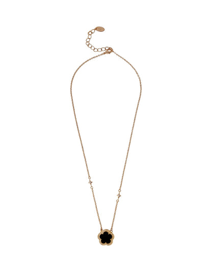 Collar y Aretes de Mujer Chapa de Oro 18K Trébol