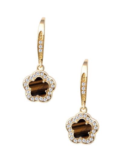 Collar y Aretes de Mujer Chapa de Oro 18K Trébol