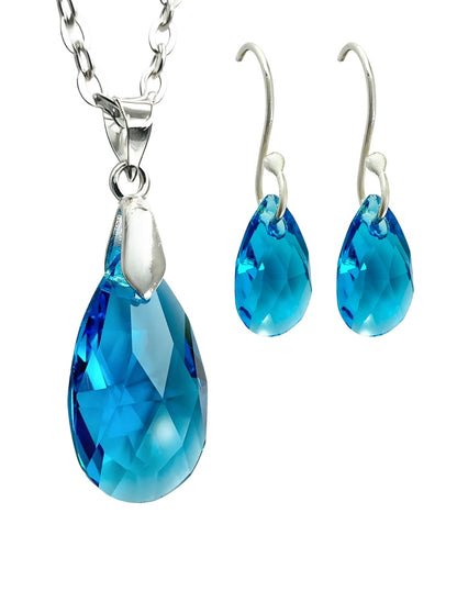 Collar y Aretes de Mujer Plata .925 Leaves