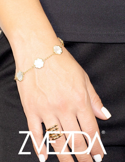 Pulsera De Mujer Chapa De Oro 18k Trébol
