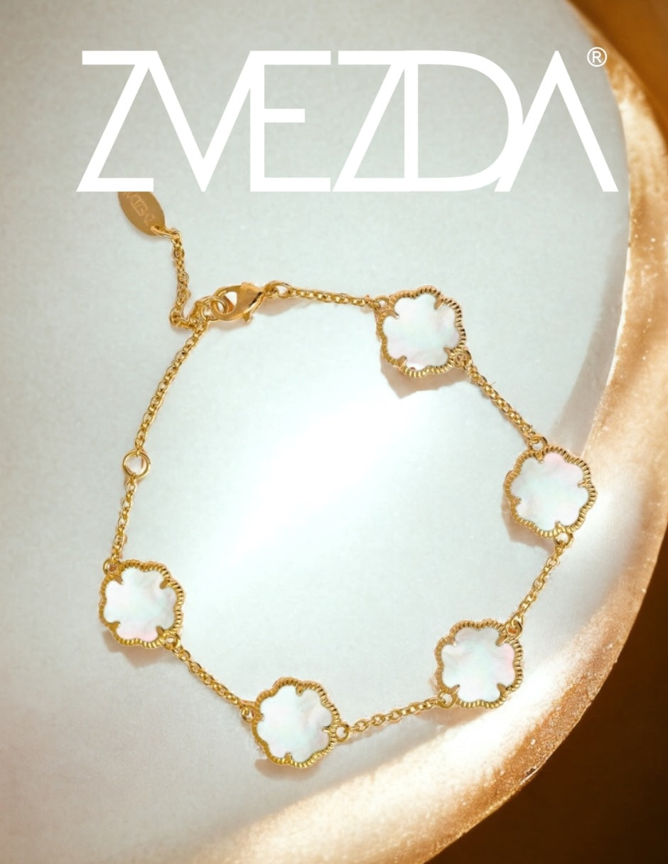 Pulsera De Mujer Chapa De Oro 18k Trébol